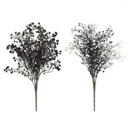 Decoratieve bloemen Simulatie Zwart eucalyptus blad nep bloem kunstmatige planten gras tuin bruidstafel decors veranda varens eenvoudig huis