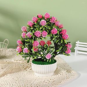 Decoratieve bloemen Simulatie Bonsai Geen waterpot Plant -eettafel Little Tomaten ornament