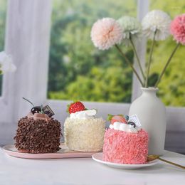 Decoratieve Bloemen Simulatie Cake Model Ornamenten Nep Papier Cup Set Ins Voedsel Pografie Rekwisieten Tentoonstellingszaal Raam Decor Dessert Tafel