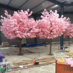 Flores decorativas simulación cerezo decoración interior flor grande árboles falsos
