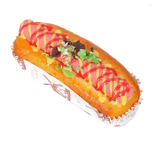 Fleurs décoratives Simulation Cuisine Modèle de chiens de pain Modèle Bakery Affiche des ornements de nourriture Artisanat