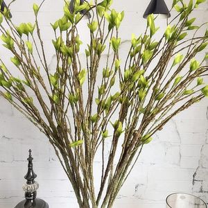 Decoratieve bloemen Simulatie Droge wijnstok kunstmatige planten groene bladboom takken diy nepbladeren voor kerst huis tuinkamer decor