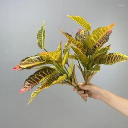 Fleurs décoratives simulation à feuilles persistantes Feuilles vertes Étudages
