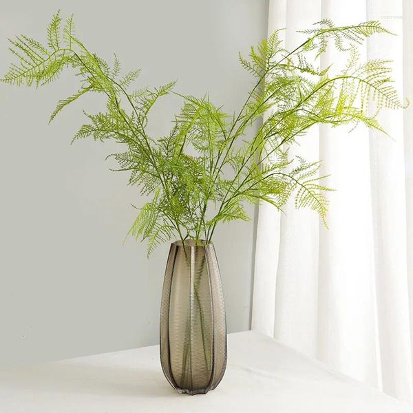 Simulación de flores decorativas Fern japonés zen bambú ramas largas plantas verdes en el hogar salón de estar decoración de escritorio falso