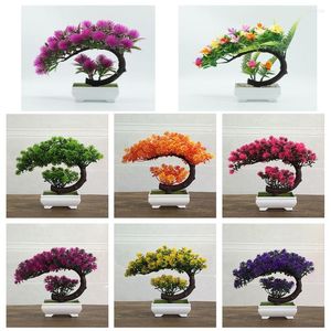 Decoratieve bloemen Simulatie Bloem Bonsai Maan Bud Green Plant Pot Home Decoratie Desktop Nep ornament cadeau