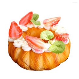 Fleurs décoratives simulation gâteau de fruits beignet modèle de nourriture décoration pain de pain de pâtisserie accessoires accessoires