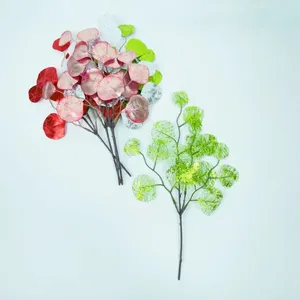 Decoratieve bloemen Simulatie Green Plant Kunstmatige eucalyptus geld blad diy bloem arrangement accessoires bruiloft familie el feestje