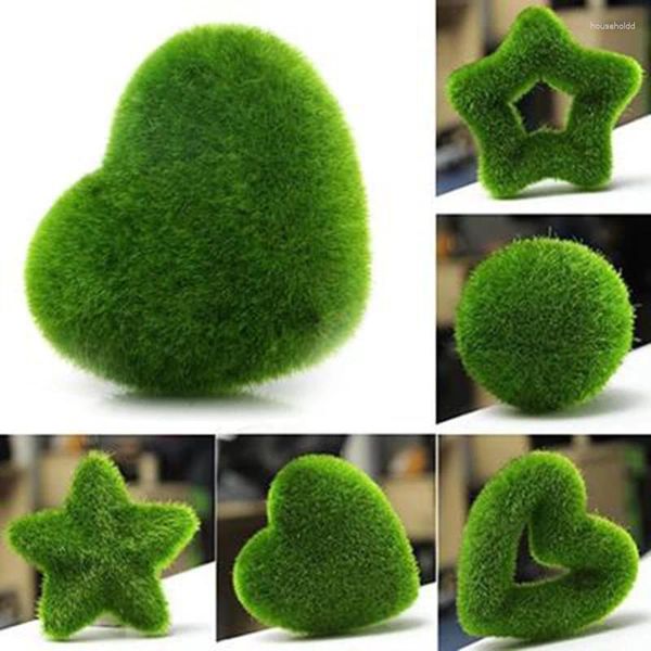 Fleurs décoratives Simulation plantes vertes en pot flocage étoile d'amour artificielle bonsaï herbe boule maison jardin fête décoration mousse artisanat