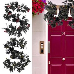 Simulation de fleurs décoratives Halloween Christmas Cane artificielle Vine Pumpkin Room Decor