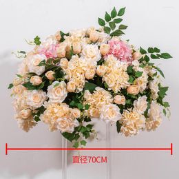 Decoratieve bloemen Simulatie Hydrangea Rose Ball Western-stijl Westerse trouwtafel Decoratie raam Tentoonstelling Hall Arrangement Bloem zijde