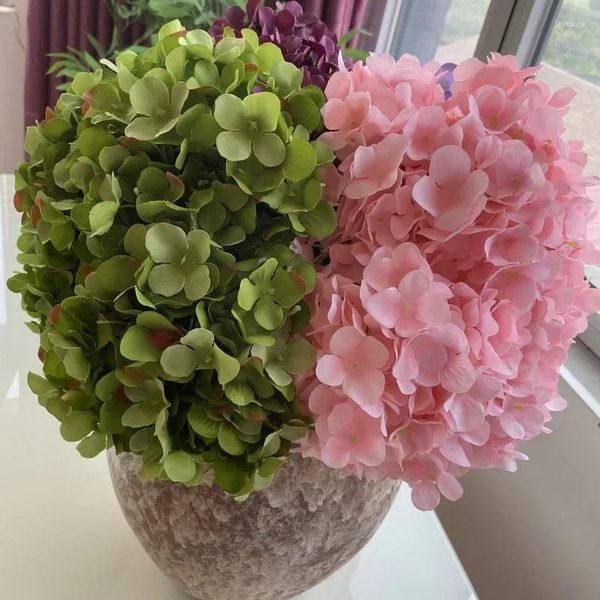 Flores decorativas Simulación de hortensias Hidrangeas Día de San Valentín Decoración de fiestas navideñas