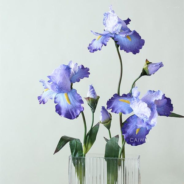 Flores decorativas simulación de lirios flores artificiales decoración del hogar accesorios de tiro ramo adorno Floral de alta gama