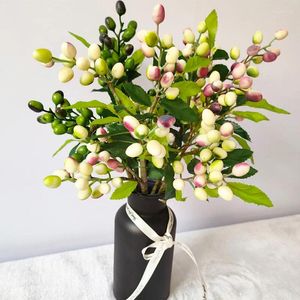 Fleurs décoratives simulation olive plantes fruites