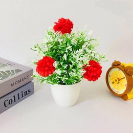 Planta de simulación de flores decorativas planta artificial en enfermo cinco hortensias de hortensias diseño especial