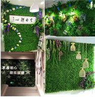 Fleurs décoratives Simulation Plante Mur Verdure Pelouse Décoration Suspendue Milano Eucalyptus Fond Plastique Artificiel Faux Gazon