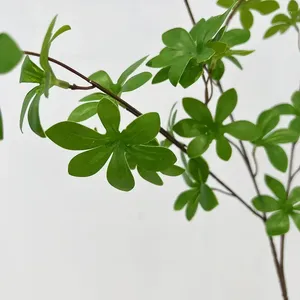 Fleurs décoratives Plantes de simulation Real Touch Plastic Bell Feuilles El Greening Décoration Artificiel Green Plant Feuille Mariage