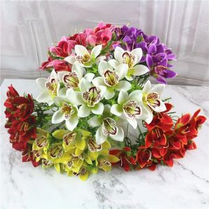 Fleurs décoratives POGRAMENTS DE SIMULATION PROPS ACCESSORIES VASE 3D ARGAGEMENT DE MARIAGE FAUX FLOWER BURNE