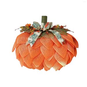 Simulation de fleurs décoratives Couronne de citrouille Thanksgiving Halloween Creative Porte d'automne Jardin Decoration Accessoires