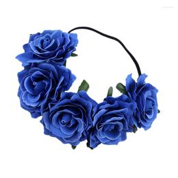 Decoratieve Bloemen Simulatie Rozenkroon Hoofdband Bloem Boho Haarkrans Bloemen Haarband