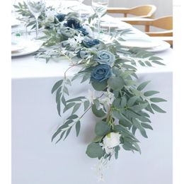 Fleurs décoratives Simulation Rose Table fleur mariage Banquet décoration Restaurant occidental aménagement noël Po accessoires arc de vigne
