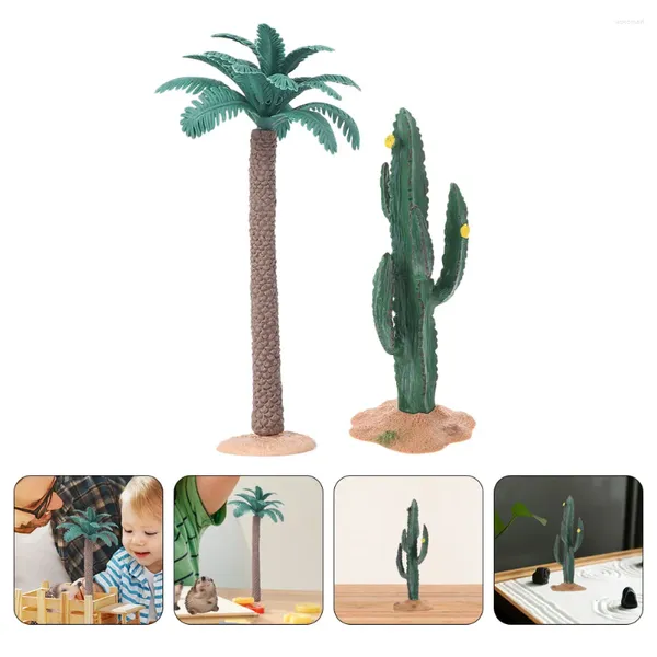 Flores decorativas Árbol de simulación Árboles simulados Micro Escena Planta Decoración Pvc Mini Palma artificial