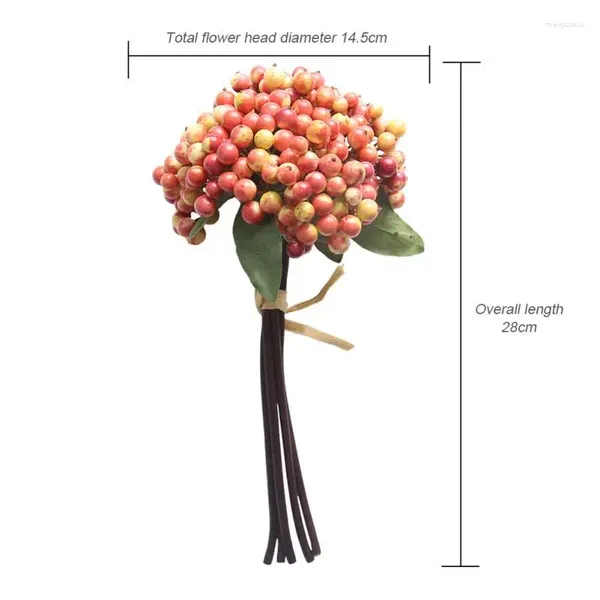 Simulación de flores decorativas plantas artificiales únicas frutas para decoración del hogar tendencia a la decoración de arándanos arándanos realistas