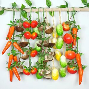 Simulation de fleurs décoratives, brochettes de légumes, champignons, tomates, carottes, décoration de cuisine de Restaurant, décorations de fête de Festival