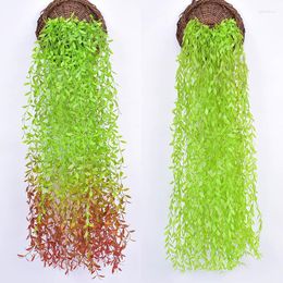 Decoratieve bloemen simulatie rieten wilg bladwand hangende decor rattan huilende takken strip planten wijnstok