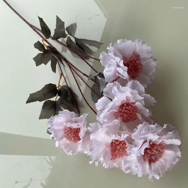 Fleurs décoratives simulation6 roue de feu de vent à fourche chrysanthemum bouquet maison salon room table de mariage décoration artificielle fausse fleur