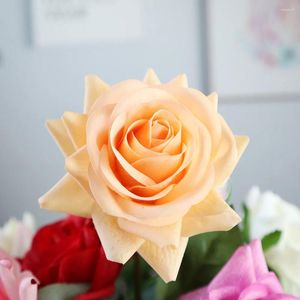 Fleurs décoratives branche unique simulant Rose soie cadeau de saint valentin centre commercial vitrine artificielle pour la décoration