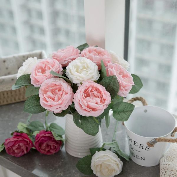 Fleurs décoratives unique grande Rose fleur artificielle utilisée pour la décoration de noël maison jardin mariage