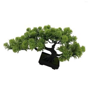 Petite simulation artificielle d'arbre de bonsaï de fleurs décoratives mise en pot pour le décor de salon