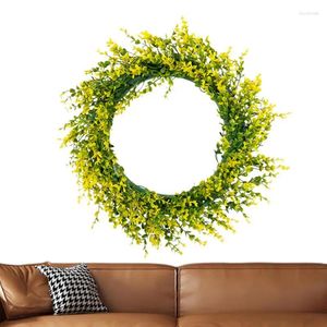 Decoratieve Bloemen Kleine Eucalyptus Krans Buiten Groen 16 Inch Kunstmatige Groene Deur Kransen Voor Lente Indoor Home Veranda