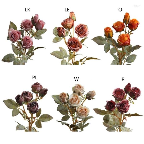 Fleurs décoratives petite Rose fleur artificielle tige unique fausses Roses décoration de fête de mariage livraison directe