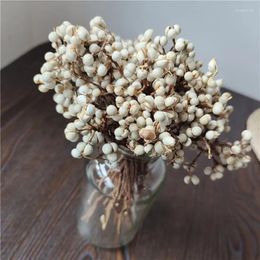 Decoratieve bloemen Kleine witte fruit Chinese bonen Pastorale stijl schieten rekwisieten trouwhuis bloem arrangement decoratie Bunch Forever