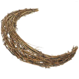 Fleurs décoratives Smilax Rolax Moon en forme de couronne de Noël Christmas de fabrication anneaux décorations DIY RECUR COURCE COURCE COURTS MUR PROSD