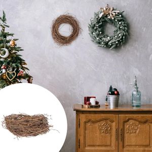 Decoratieve bloemen Smilax Rattan Rustiek bruiloft Decor Accessoire Wicker Diy Tool Party Aangeinde Wood Garland frame grond bodem