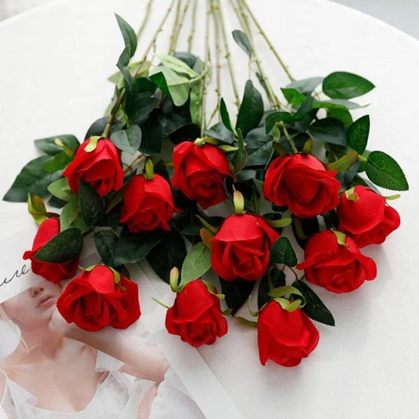 Fleurs décoratives neige montagne Rose fleur artificielle mise en page de scène de mariage décor Valentine cadeau spécial balcon décorations Bouquet