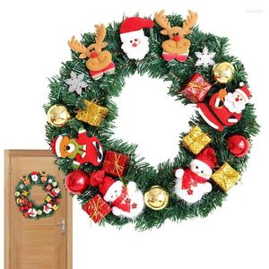Decoratieve bloemen Sneeuwman kransen voor voordeur Kerstmuurraam Santa Claus Garland duurzame kerstversieringen benodigdheden