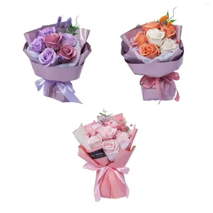 Decoratieve bloemen Zeep Bloemboeket Geurend Romantisch Valentijnsdag Cadeau Arrangement Bad Voor Feest Bruiloft