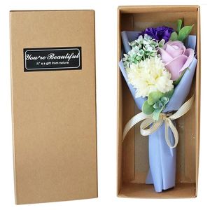 Decoratieve bloemen Soap Rose Bouquet Artificial met Pack Bag Hand Holding Flower For Friends Wedding Home Decorations Party Gasten geschenken