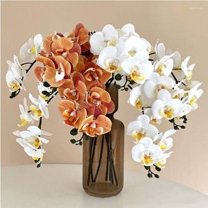 Decoratieve bloemen Soft Orchidea Flower Bouquet Silk Artificial Fake Wedding Decoratie Valentijnsdag Gift Home Accessoires