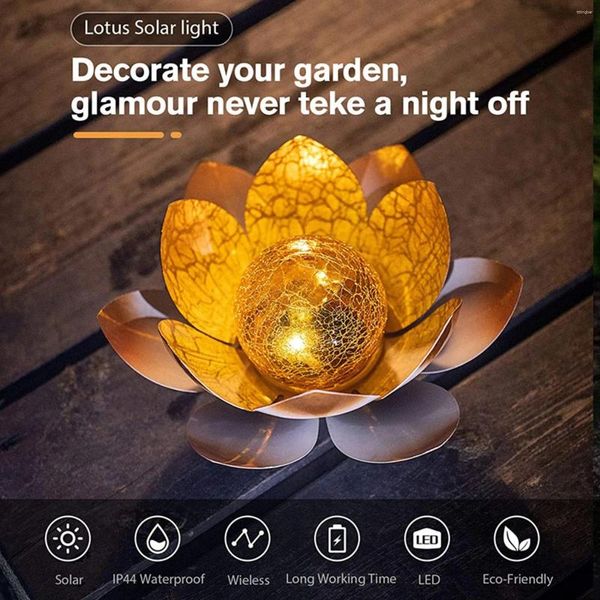 Fleurs décoratives lumières jardin solaires extérieurs imperméables led lotus lampe soleil jardin yard de pelouse de pelouse