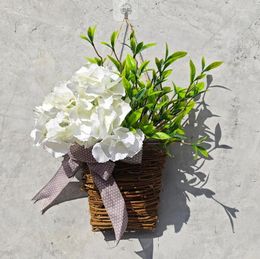 Fleurs décoratives paniers de fleurs artificielles solides, durables et résistantes à la décoloration, fausses plantes adaptées à toutes les occasions, vacances