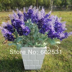 Fleurs décoratives spr 10 Head of Lavender Provence Hortengea Home Decoration Mariage Bouquet Fleur artificielle 3Colors Disponible