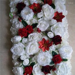 Fleurs décoratives spr 10pcs / lot Arrangements de soie artificielle Mur de fleur pour les mariages Tableau de fond de table