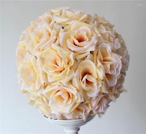Fleurs décoratives spr 2pcs / lot 50cm Pomander Rose Ball EMS mariée tenant un mariage baiser de fleur de fleur / décoration de maison