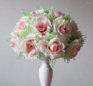 Fleurs décoratives spr bride à navigation gratuite --ivory- 40 cm 4pcs Arrivée 2024 mariage baiser de fleur de fleur fête décoraion el arcade ornements