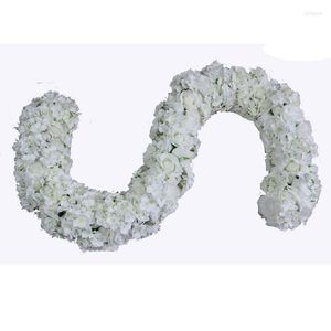 Decoratieve bloemen Spr Rose Arch Rij 2m/stuk bruiloft Decoratie Bloemarrangement achtergrond tafel middelpunt Flore