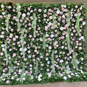 Fleurs décoratives Sprages Supplies White Table Mariage Centres de décoration Planche de rose Panneau mural pour les événements